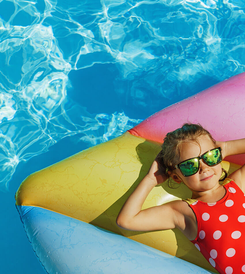 kid in pool