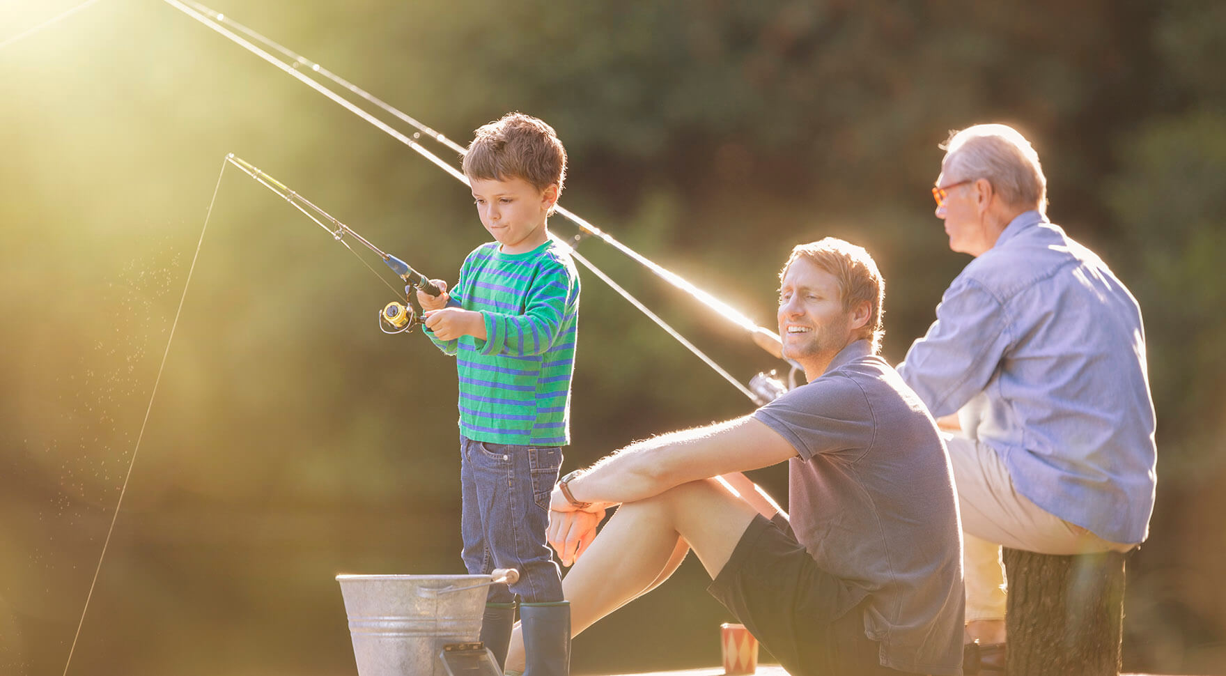 family fishing